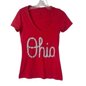 Top of The World Ohio State Buckeyes Tshirt Womens Small Red NCAA Fan Wear